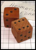 Dice : Dice - 6D Pipped - Wood Dice Aromatic Cedar - JA Collection Mar 2024